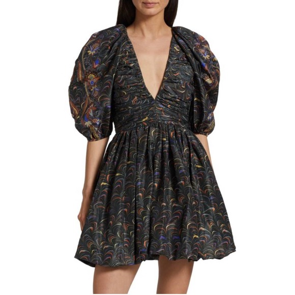 Ulla Johnson Dresses & Skirts - Ulla Johnson Gwen Mini Dress NWT size 8 puffed sleeves black